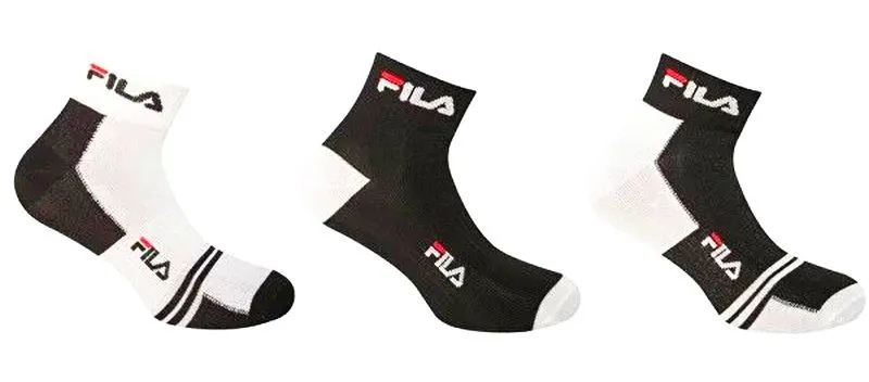 Fila Unisex Quarter Multisport Socks 3P