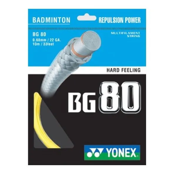 BG80yellow Yonex BG 80 (10 m) - yellow
