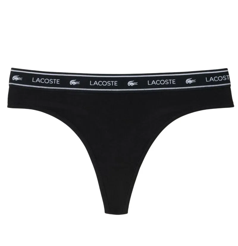 Lacoste Logo Stretch Cotton String 1P - black Lacoste Logo Stretch Cotton String 1P - black