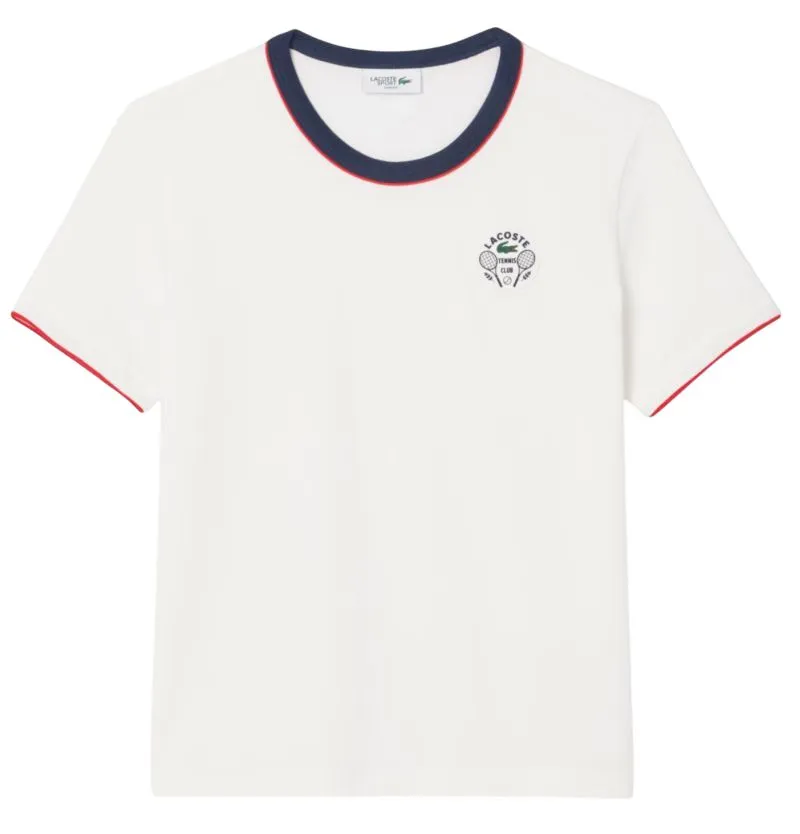 Lacoste Ultra Dry Tennis Heritage Badge - white/navy blue 