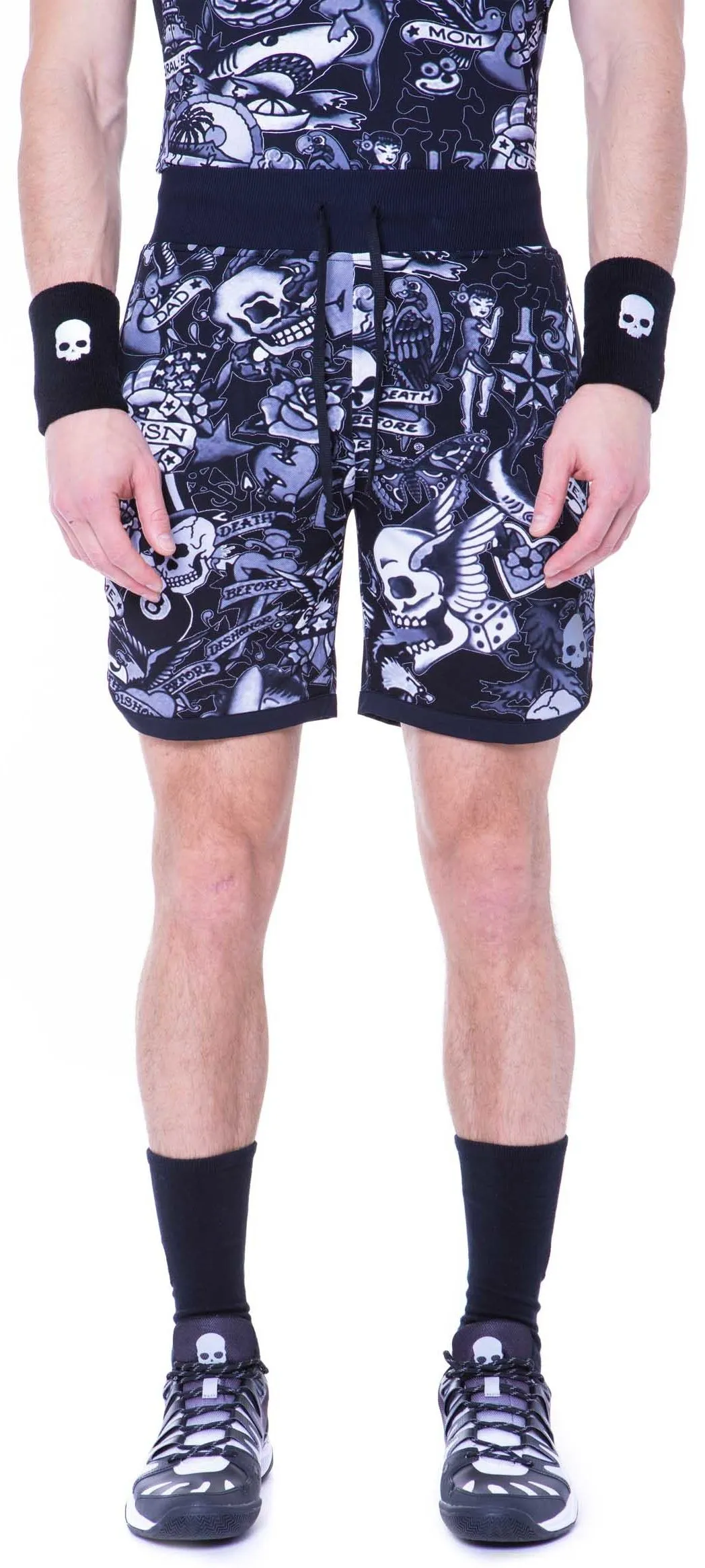 Hydrogen Printed Tech Shorts - black/grey