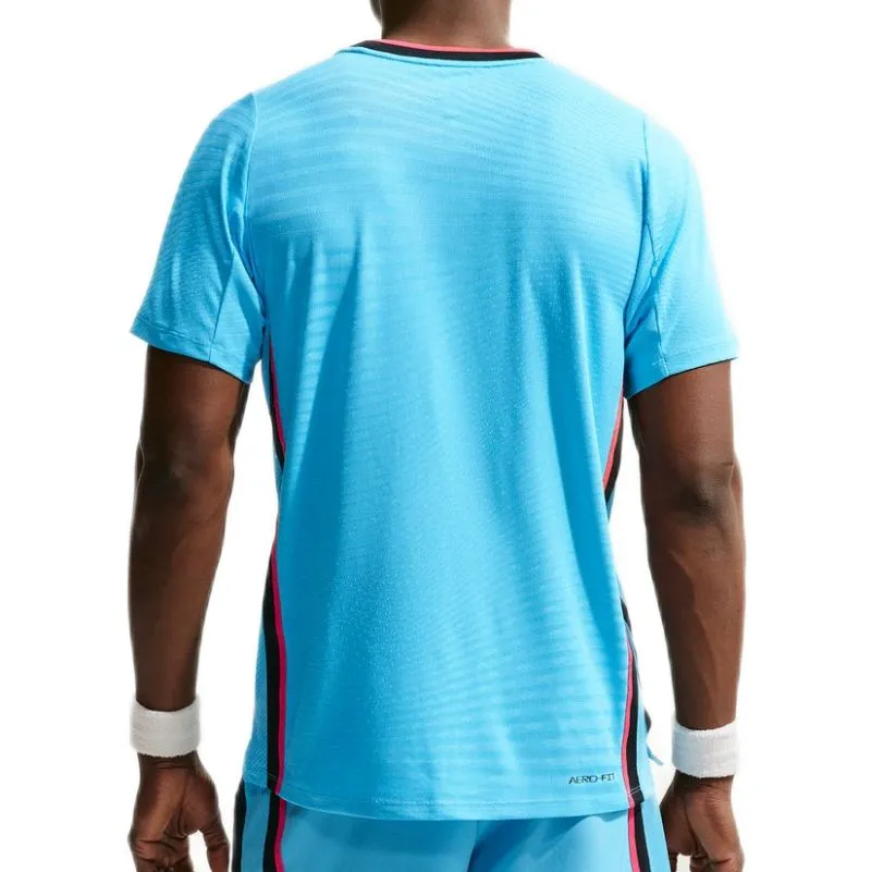 Nike Court Slam Aero-Fit Short Sleeve - baltic blue/black