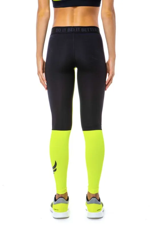 hydrogen-fast-skull-leggings-woman-fluo-yellow-2 Hydrogen Fast Skull Leggings Woman - fluo yellow