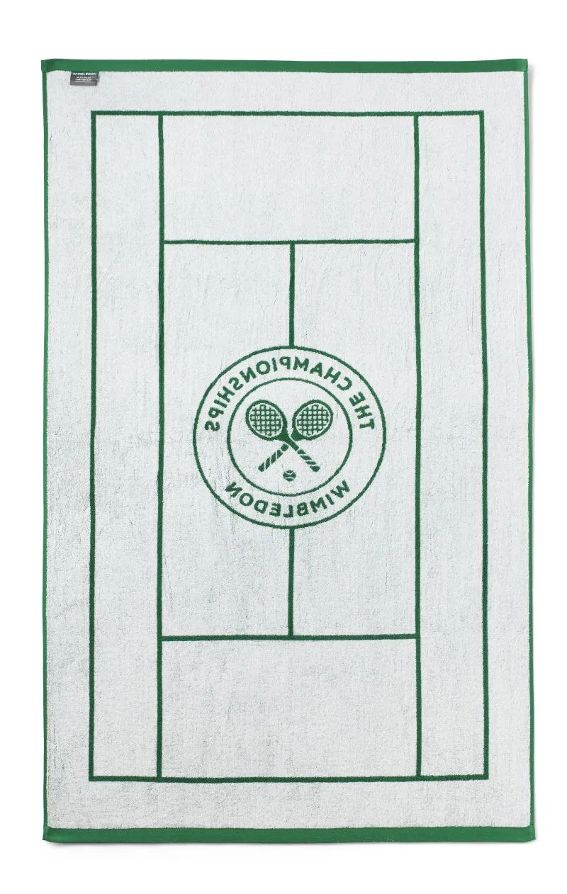 Wimbledon Tennis Court Cotton Bath - green