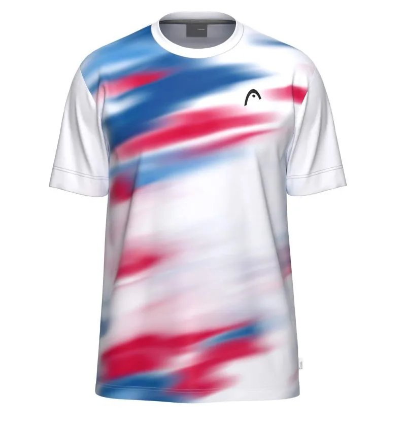 Men's T-shirt Head Blur - white/royal/red - Multicolor