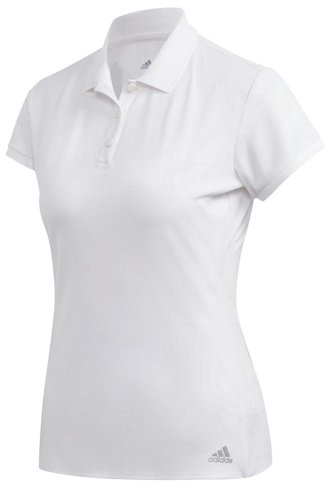 Adidas W Club 3 Stripes Polo - white/matte silver