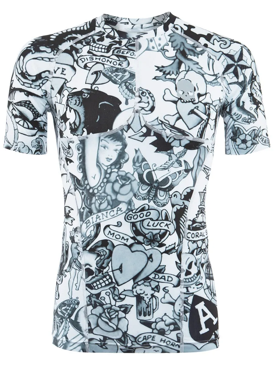Hydrogen Printed Second Skin Tee Man - grey