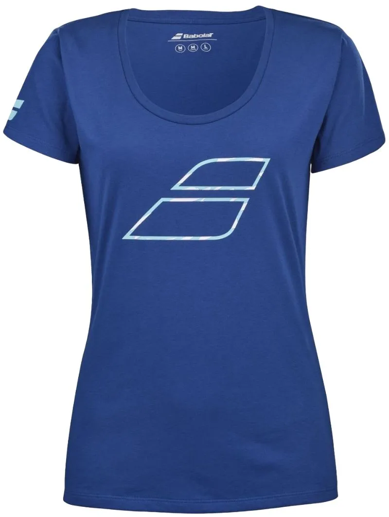 Women's T-shirt Babolat Exercise Flag Woman - Blue