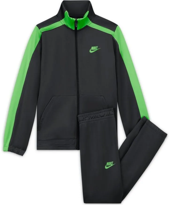 Nike Swoosh Poly Tracksuit U - black/green spark/green strike