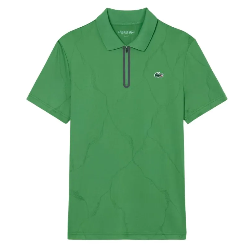 Lacoste Ultra Dry Jacquard Crocodile Tennis - green