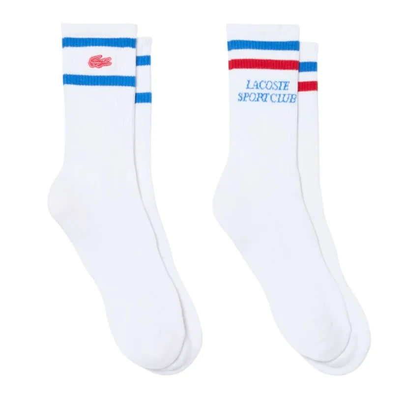 Lacoste Striped 2P - white/blue/red Lacoste Striped 2P - white/blue/red