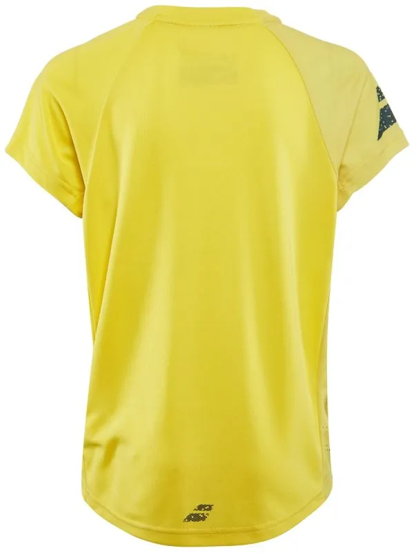 babolat-performance-crew-neck-tee-boy-dark-yellow-black-2 Babolat Performance Crew Neck Tee Boy - dark yellow/black