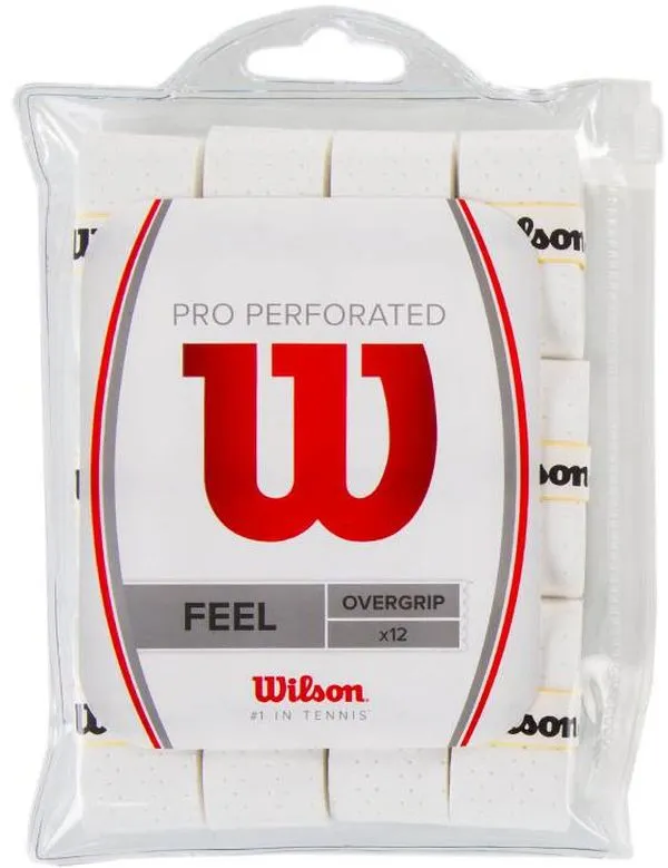 Wilson Pro Overgrip Perforated 12P - white