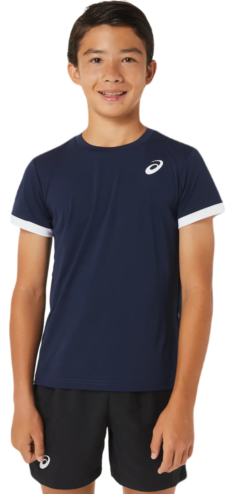 Asics Boys Tennis Short Sleeve Top - midnight/brilliant white
