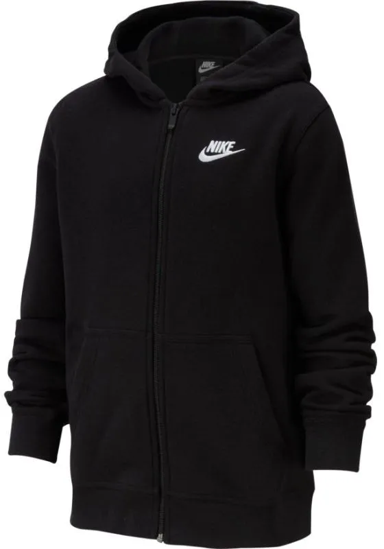 Nike NSW Hoodie FZ Club B - black/black/white