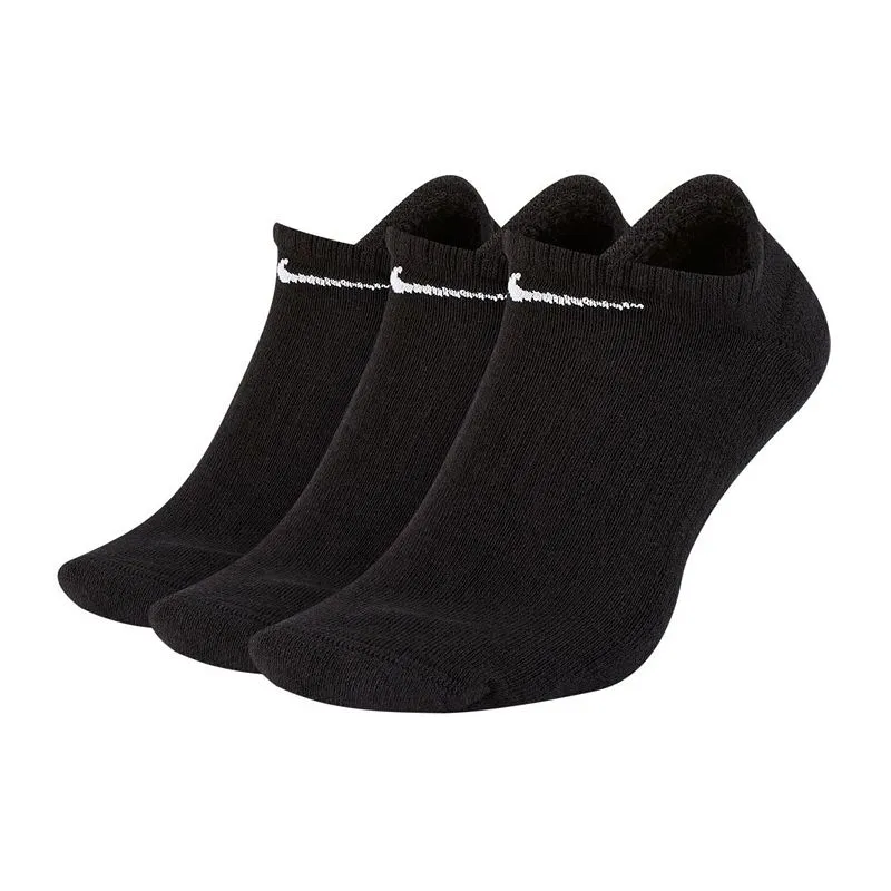 Nike Everyday Cotton Cushioned No Show - 3 pary/black/white
