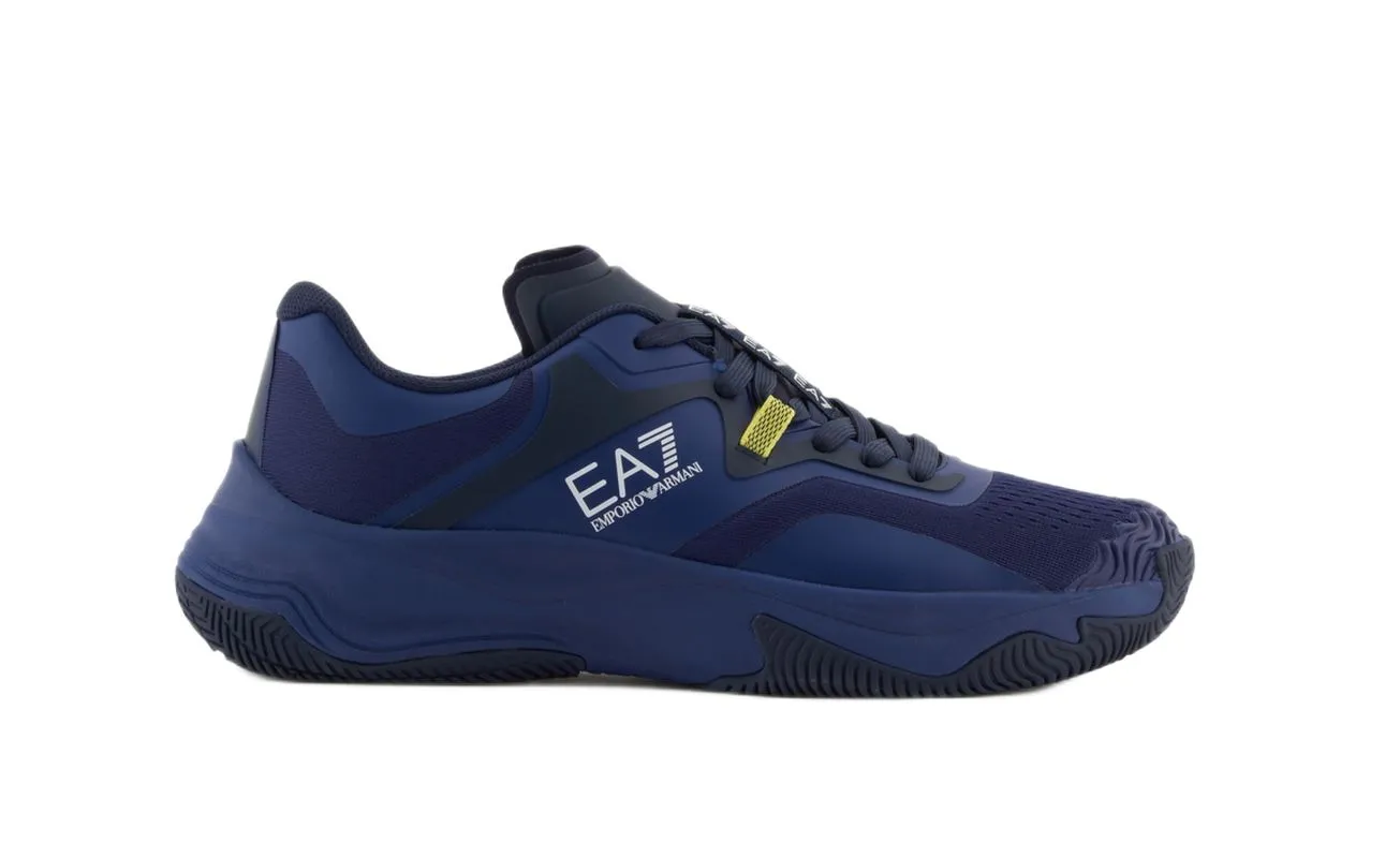 EA7 Unisex Woven Sneaker - deep cobalt/sky captain/yellow 
