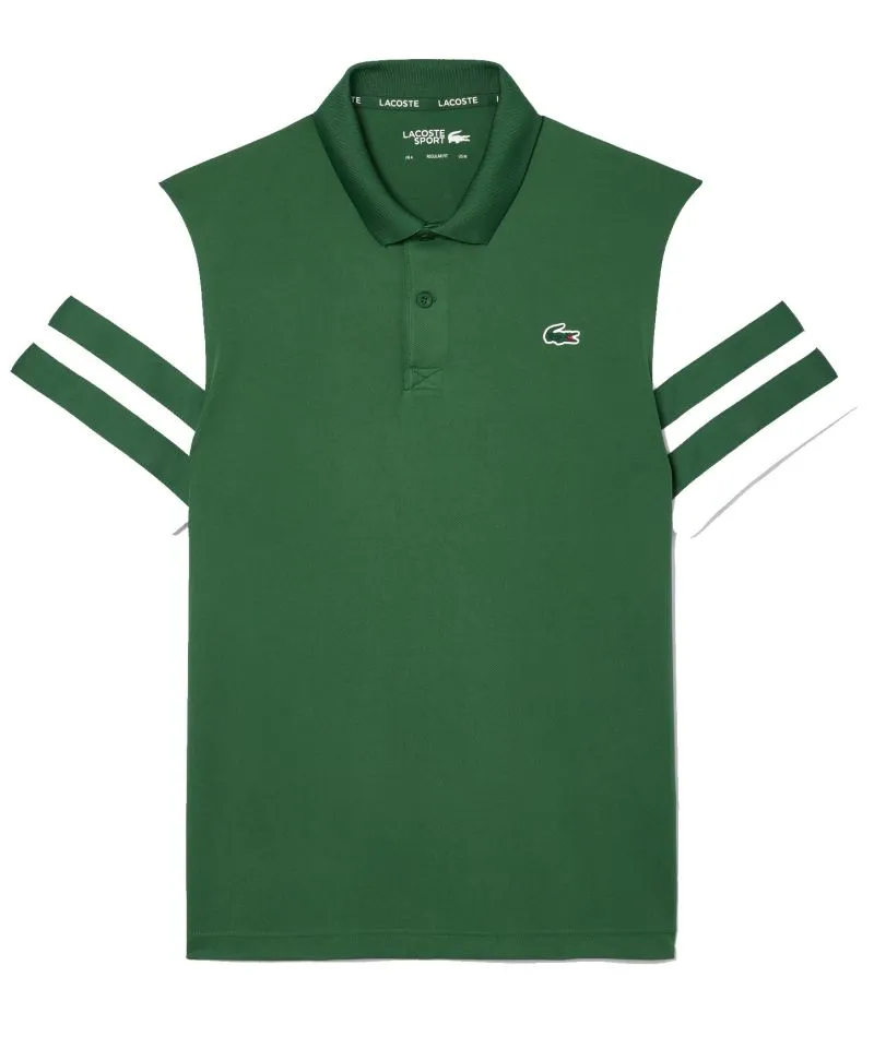Lacoste Ultra-Dry Colourblock Tennis Polo Shirt - green/white