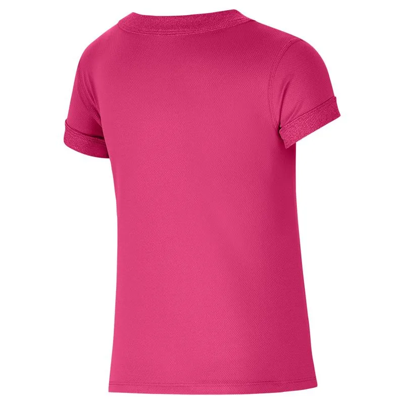 Nike Court G Dry Top SS - vivid pink/white