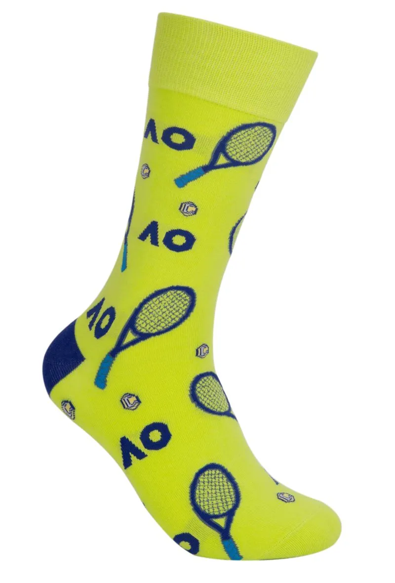 Australian Open Game Set Match Organic Cotton Socks 1P