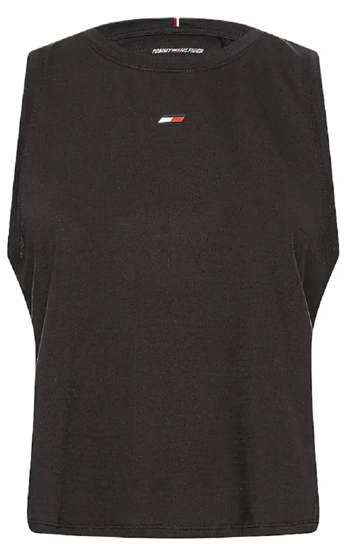 Tommy Hilfiger Performance Mesh Racer Tank - black Tommy Hilfiger Performance Mesh Racer Tank - black