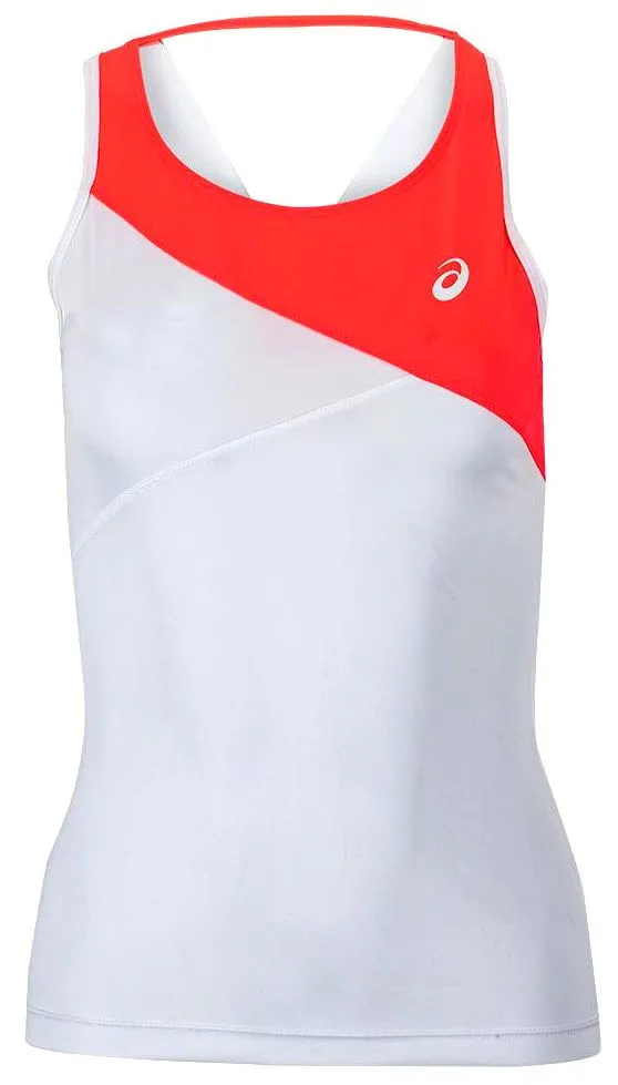 Asics Club W Tank - brilliant white/diva pink