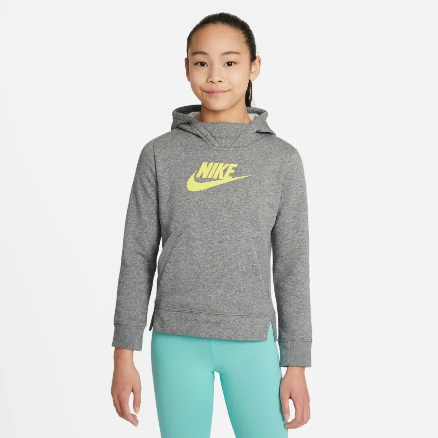 Nike Sportswear Pullover Hoodie - carbon heather/lt zitron