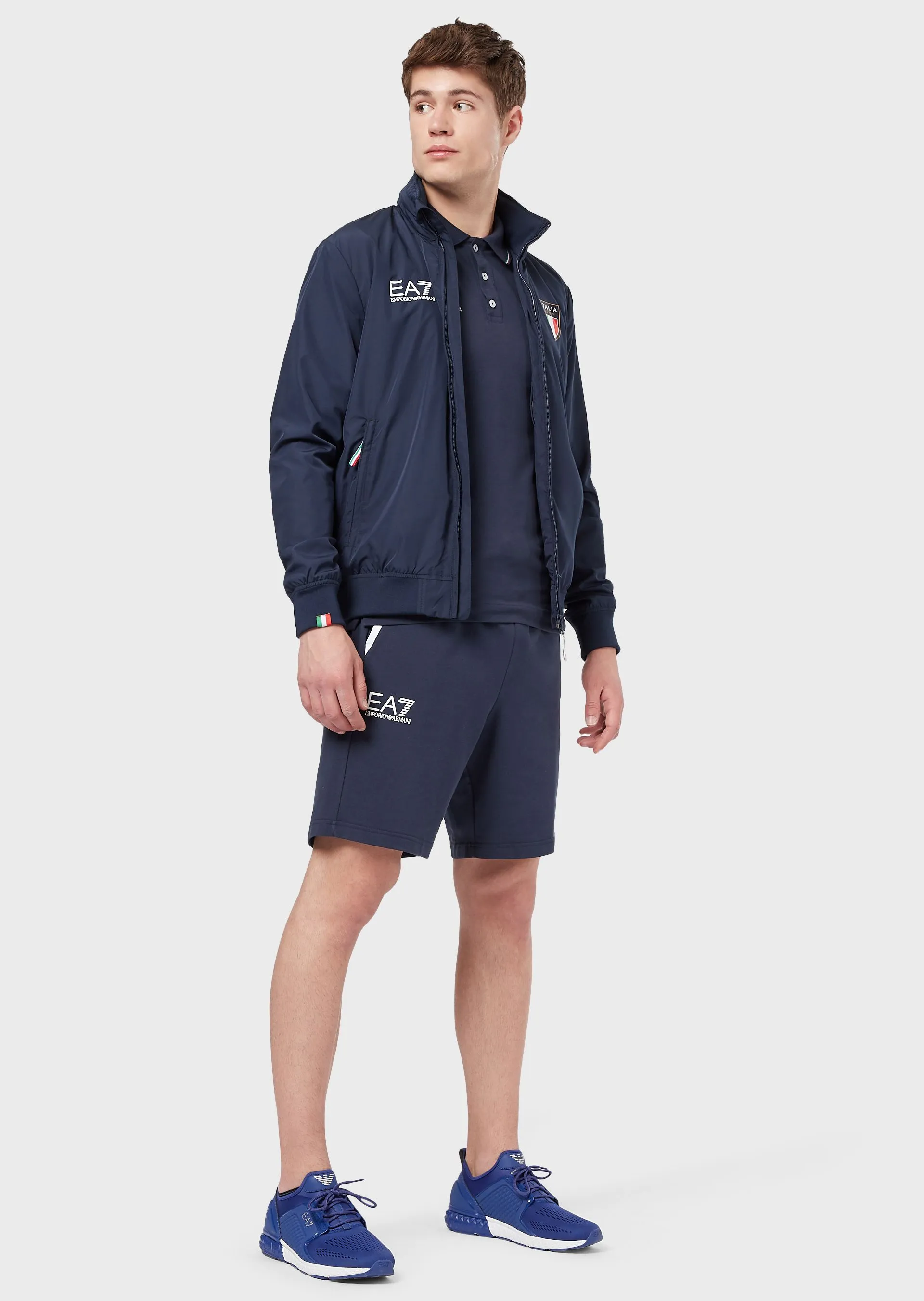 EA7 Man Jersey Shorts - navy blue
