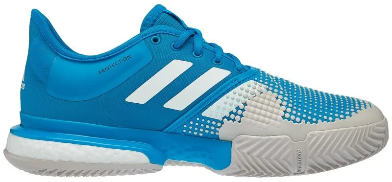 Adidas SoleCourt Boost M Clay - shock cyan/white/white