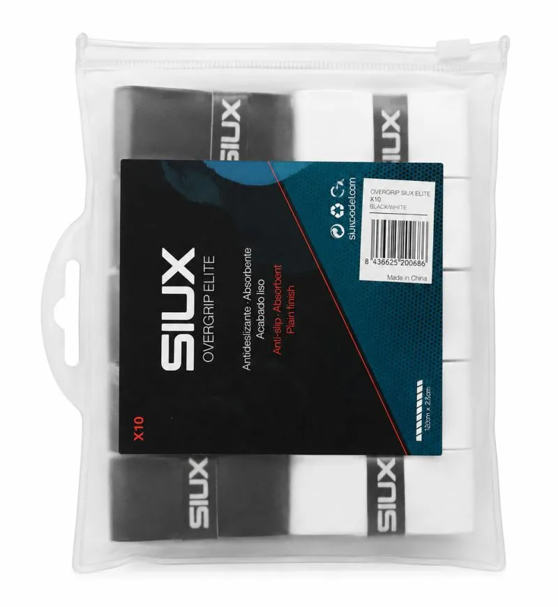 Siux Overgrips Elite 10P - black/white Siux Overgrips Elite 10P - black/white