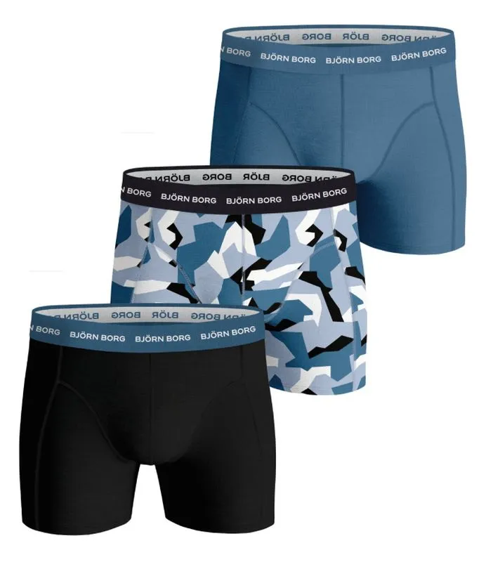 Björn Borg Shorts Sammy BB Nordic Camo 3P - skyway