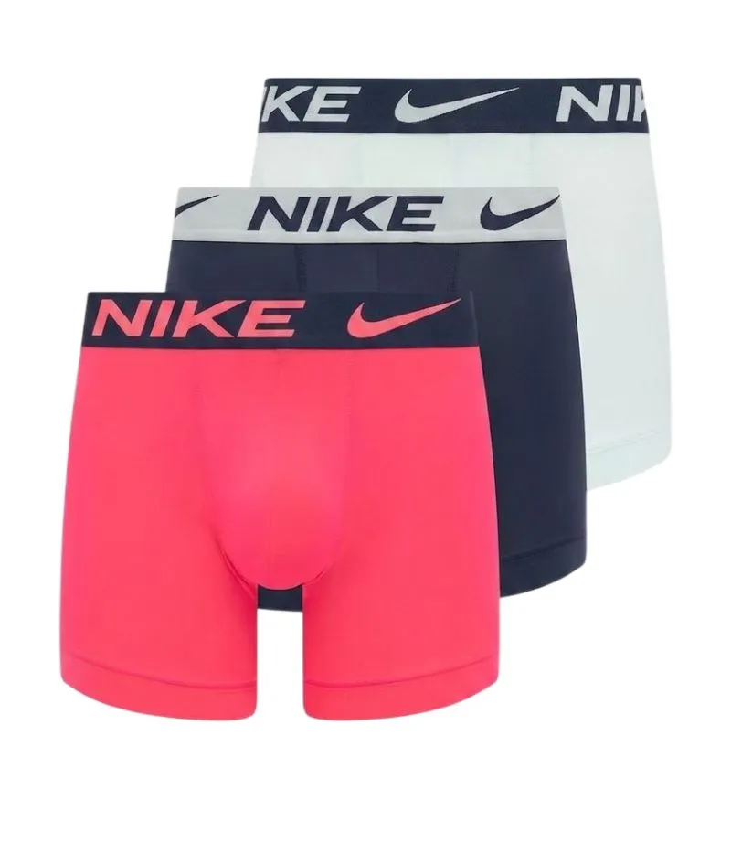 Nike Dri-Fit Essential Micro Boxer Brief 3P - barely green/thunder blue/hyper pink