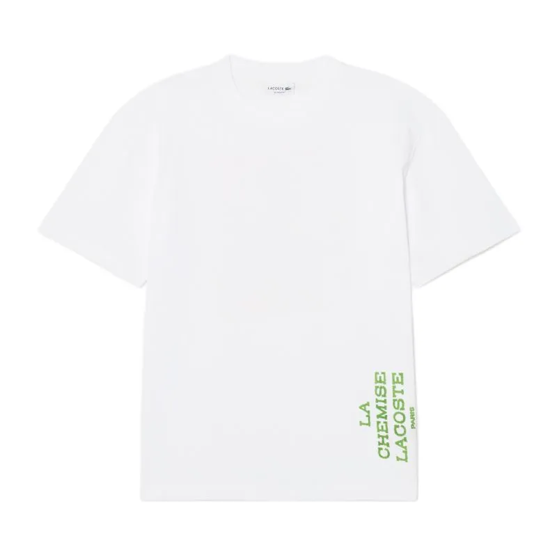 Lacoste Relaxed Fit Printed Cotton - white Lacoste Relaxed Fit Printed Cotton - white