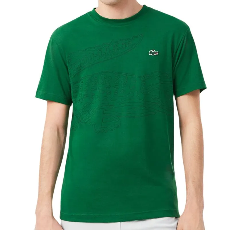 Lacoste Ultra Dry Crocodile Print Sport - fairway/black