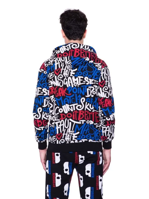 hydrogen-graffiti-fz-hoodie-man-black-4 Hydrogen Graffiti FZ Hoodie Man - black
