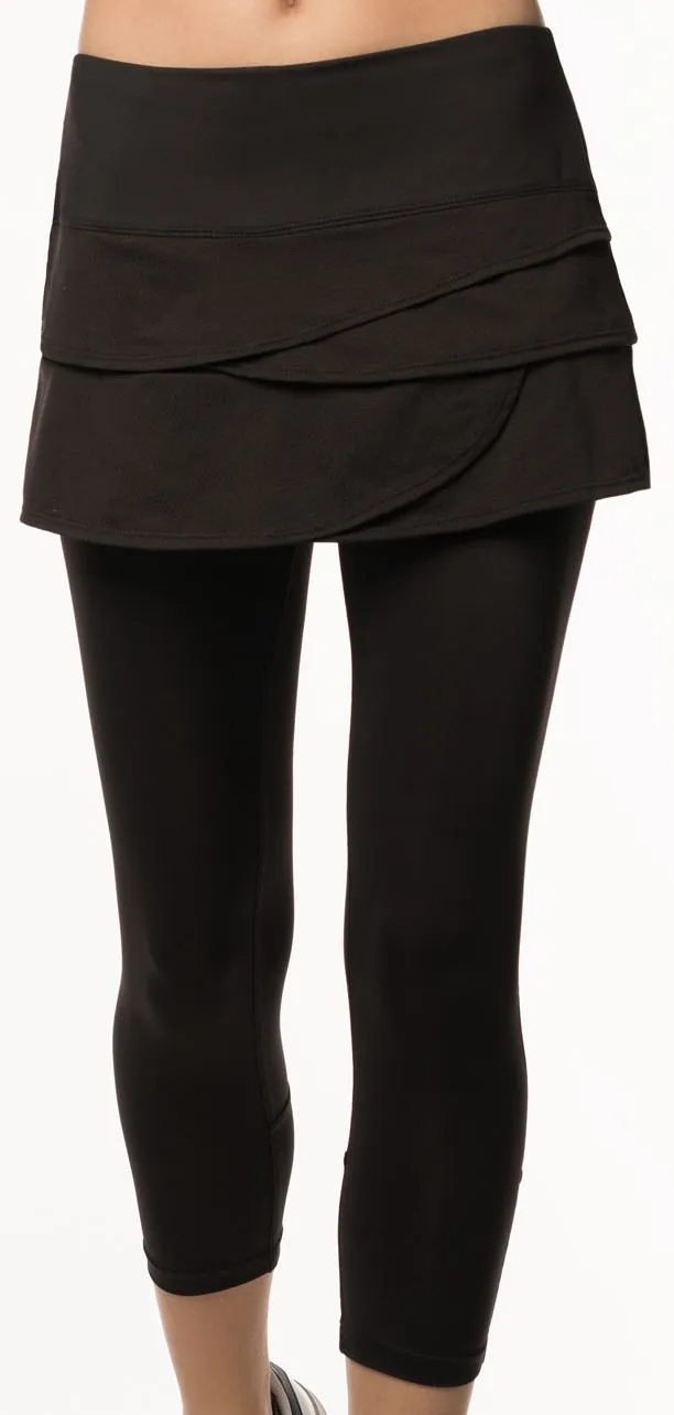lucky-in-love-scallop-skirt-capri-women-black-1 Lucky in Love Scallop Skirt Capri Women - black
