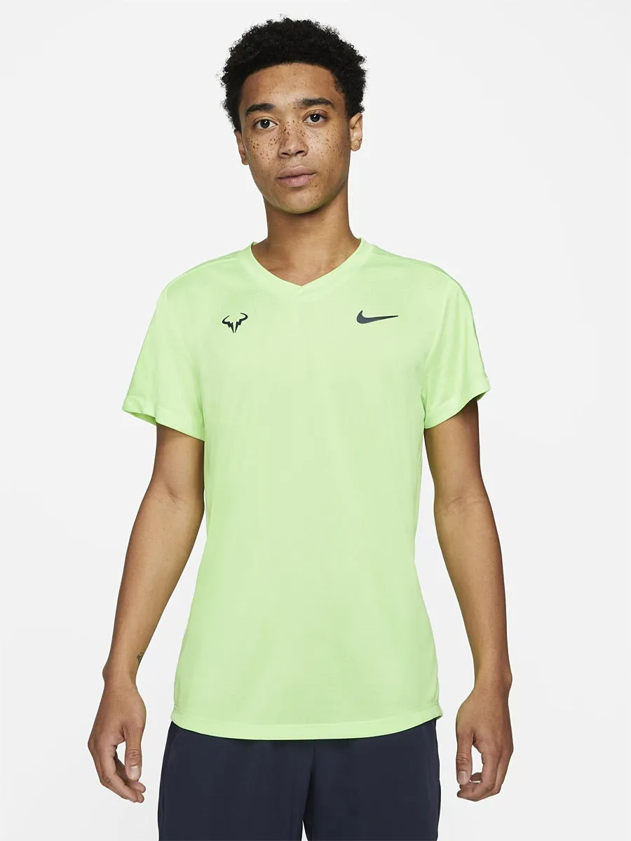 Nike Court Dri-Fit Challenger Top SS Rafa - lime glow/white