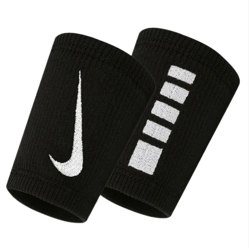 Wristband Nike Elite Double-Wide Wristbands 2P - Black