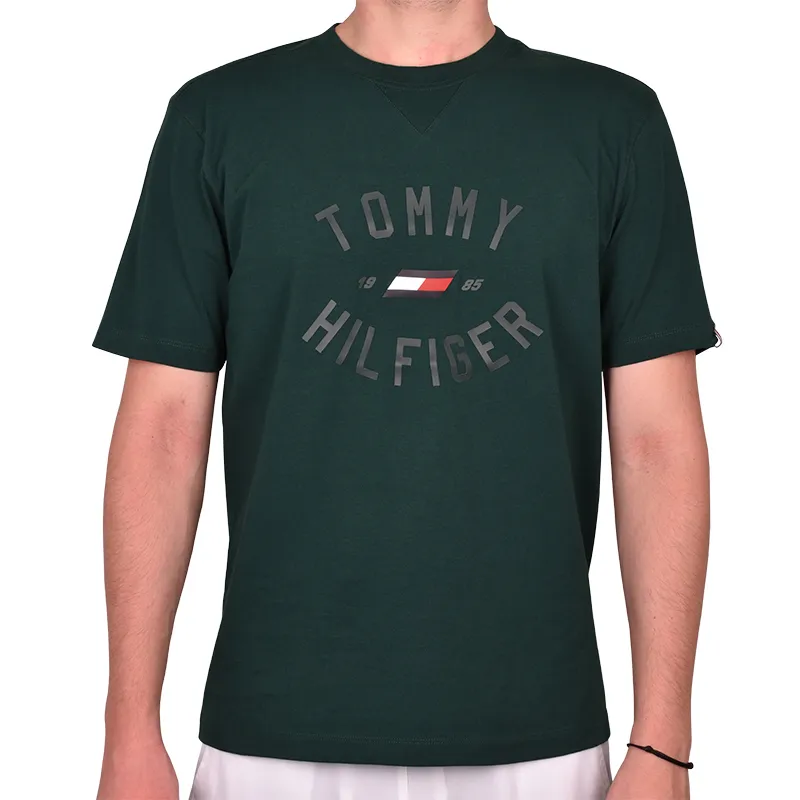 Tommy Varsity Graphic Short Sleeve Tee - hunter