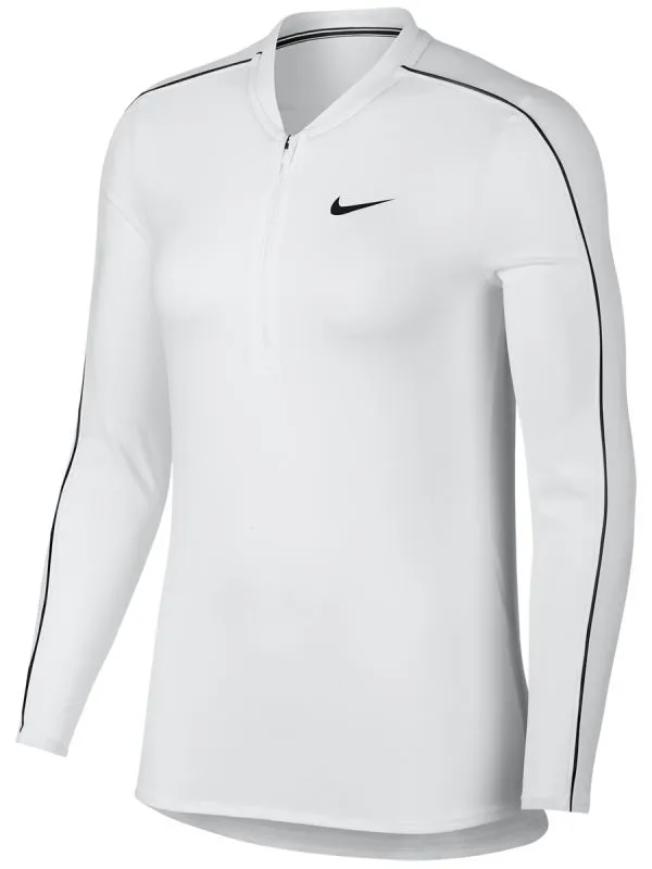 Nike Court Women Dry 1/2 Zip Top - white/black