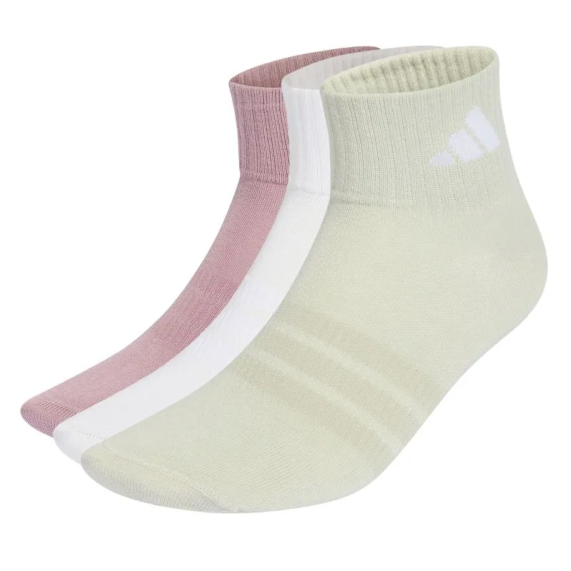 Adidas Training Essential Ankle 3P - magic mauve/white/halo green Adidas Training Essential Ankle 3P - magic mauve/white/halo green