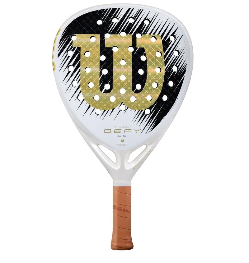 Wilson Defy LS V1 SE Padel - white/gold
