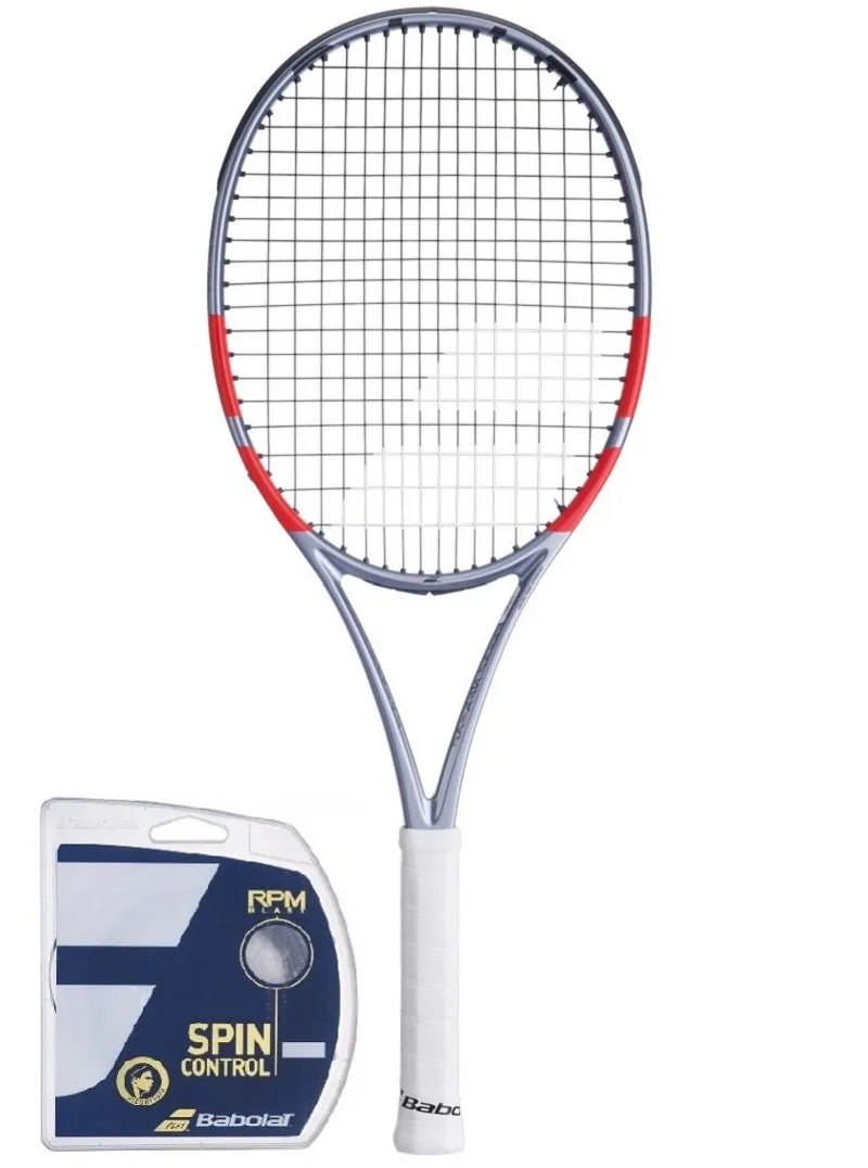 Babolat Pure Strike 100 16/19 4-gen - grey/fluo strike + naciąg
