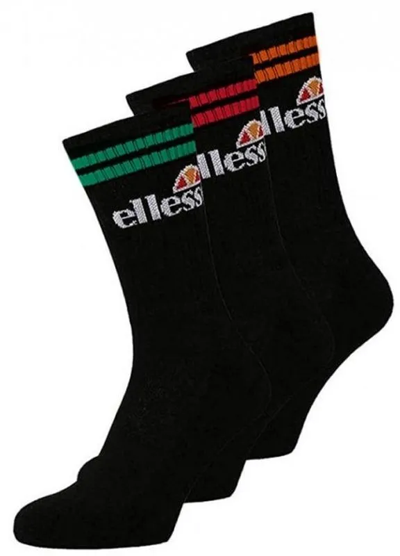 Ellesse Pullo 3P Socks - black