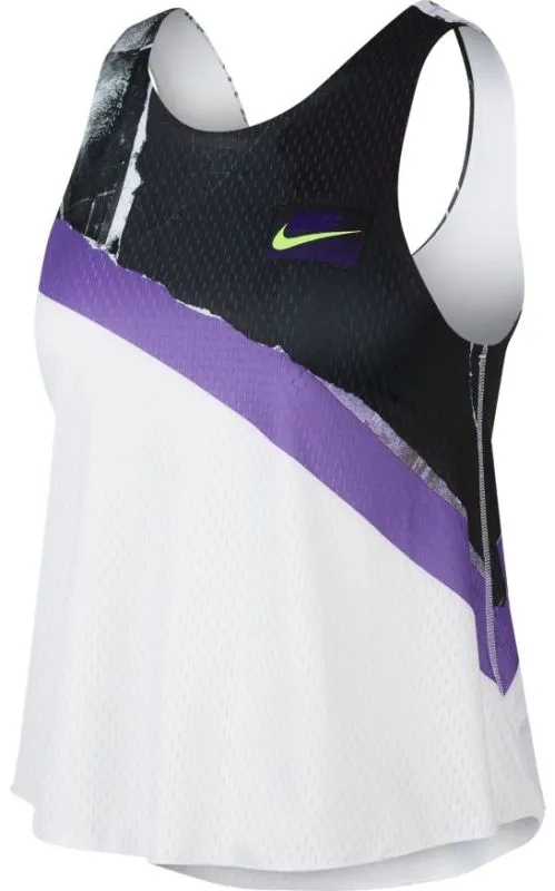 Nike Court 2in1 Tank NY - white/psychic purple/black/volt