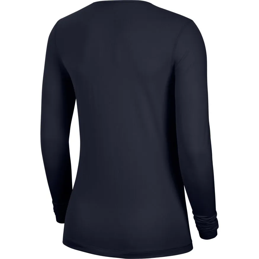 Nike Pro Top LS All Over Mesh W - obsidian/white