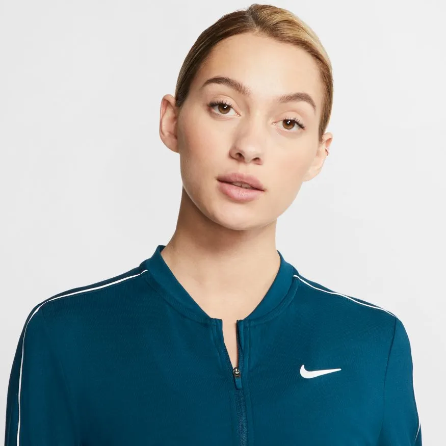Nike Court Women Dry 1/2 Zip Top - valerian blue/white/white/white