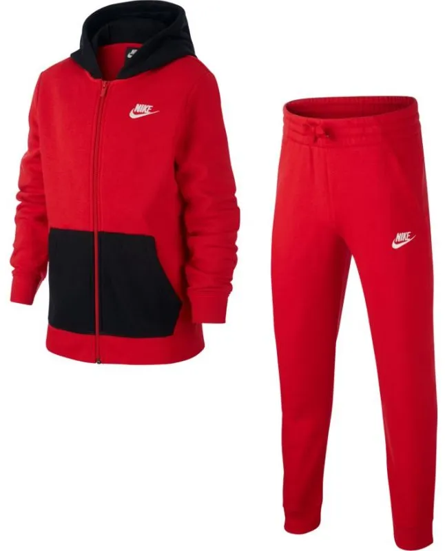nike-boys-nsw-track-suit-bf-core-university-red-university-red-white-1 Nike Boys NSW Track Suit BF Core - university red/university red/white