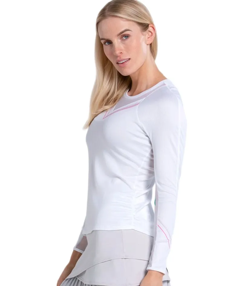 Lucky in Love Weave It To Me Long Sleeve - white