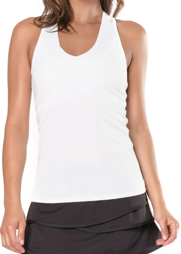 lucky-in-love-core-v-neck-tank-w-bra-women-white-1 Lucky in Love Core V-Neck Tank w/Bra Women - white